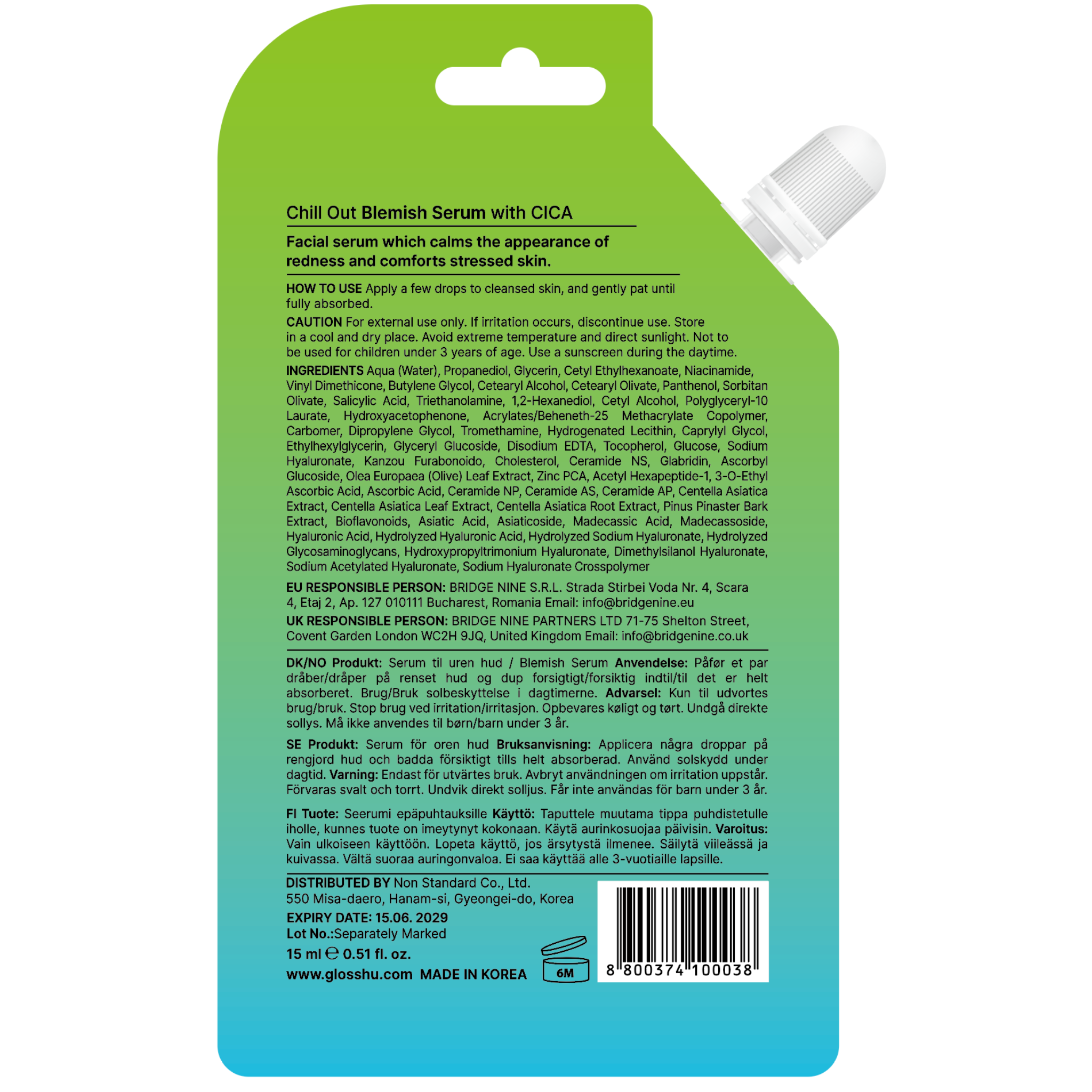 Chill Out Blemish Serum with CICA - Spout Pouch 15 ml