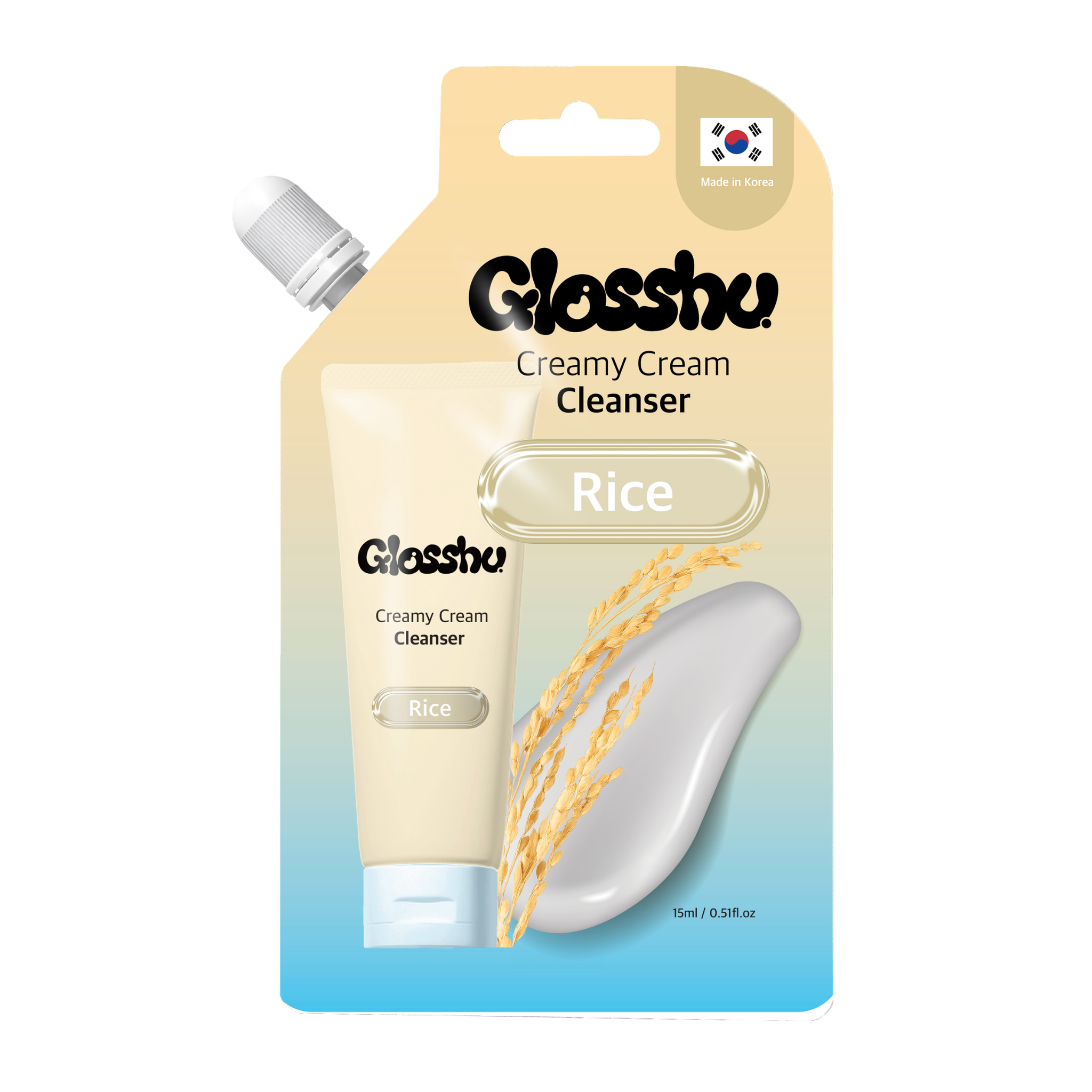 Creamy Cream Cleanser with Rice - Spout Pouch 15 ml