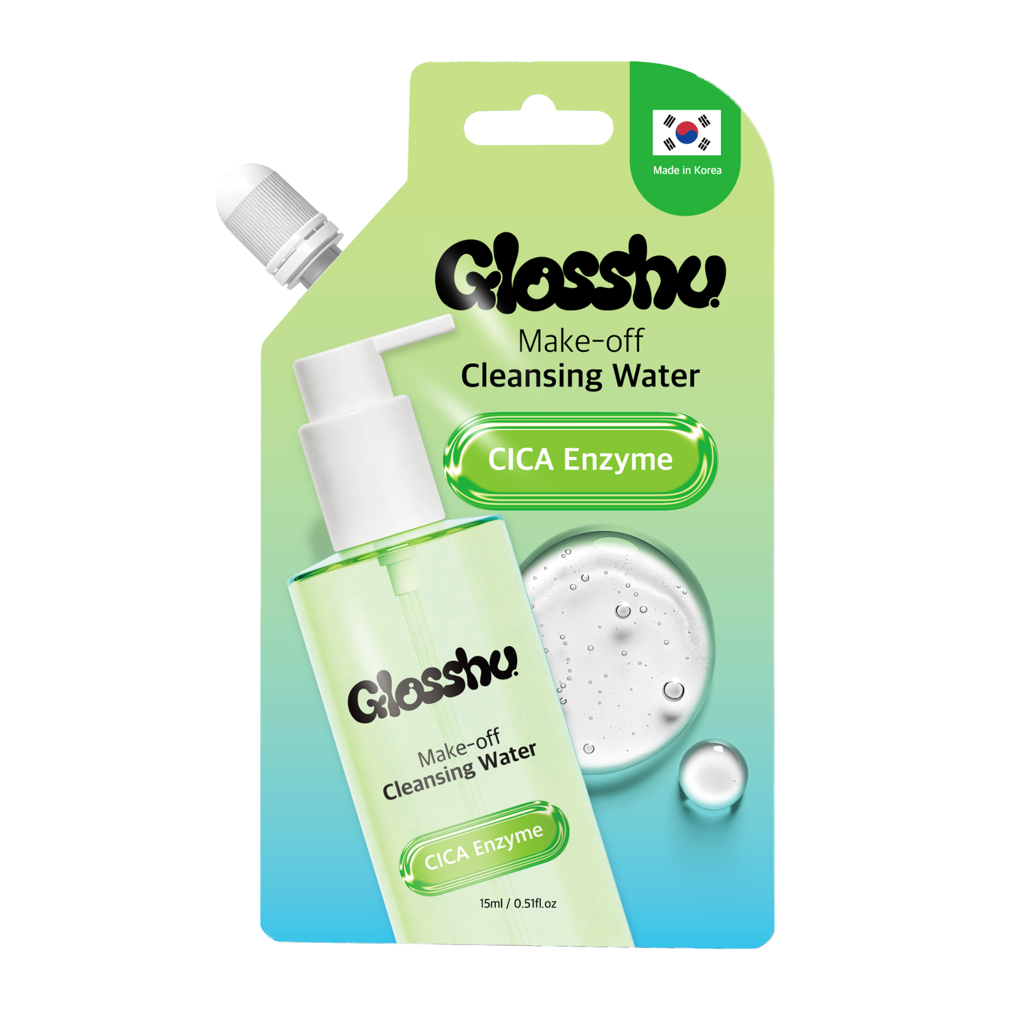 Make-Off  Cleansing Water with CICA Enzyme - Spout Pouch 15 ml