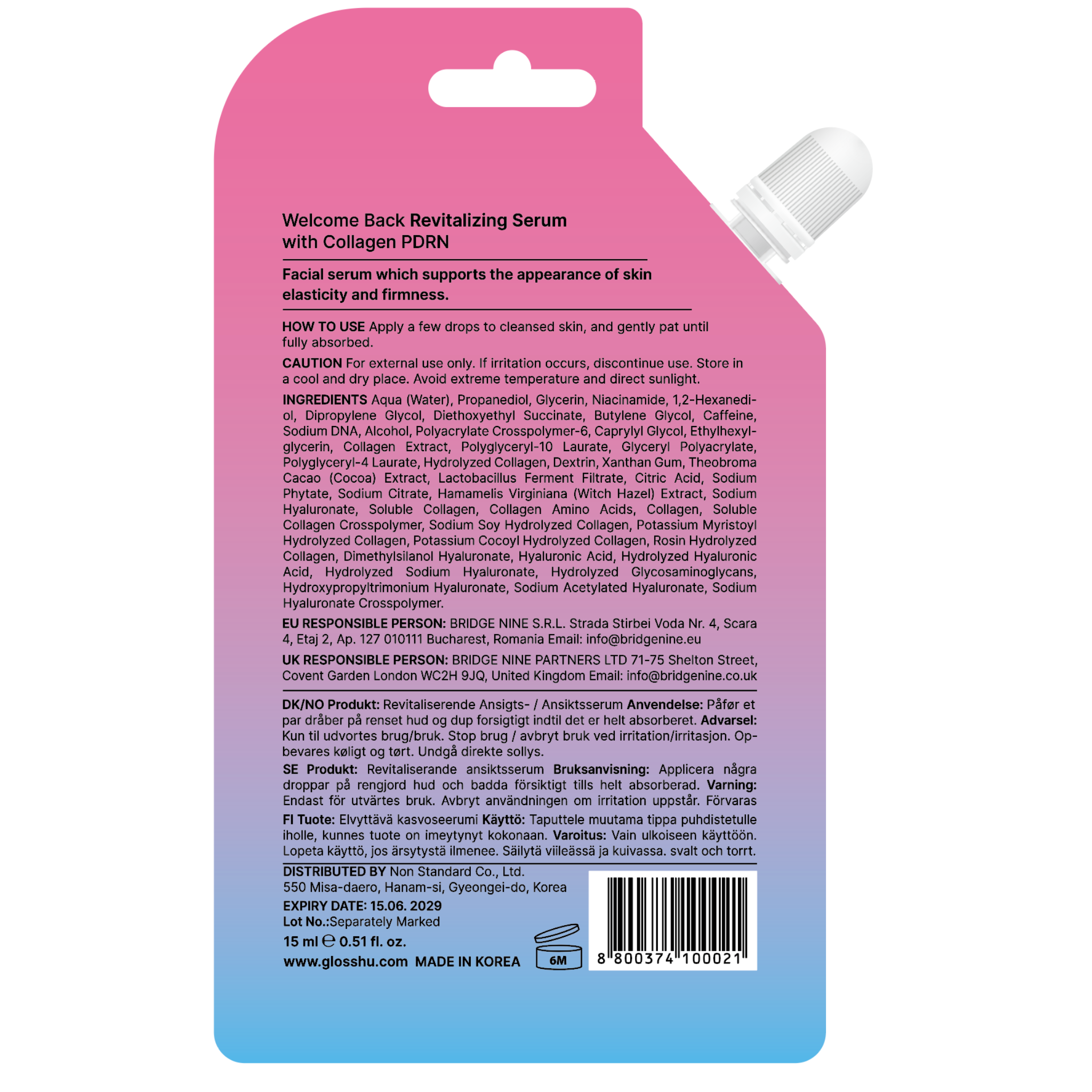 Welcome Back Revitalizing Serum with Collagen PDRN - Spout Pouch 15 ml
